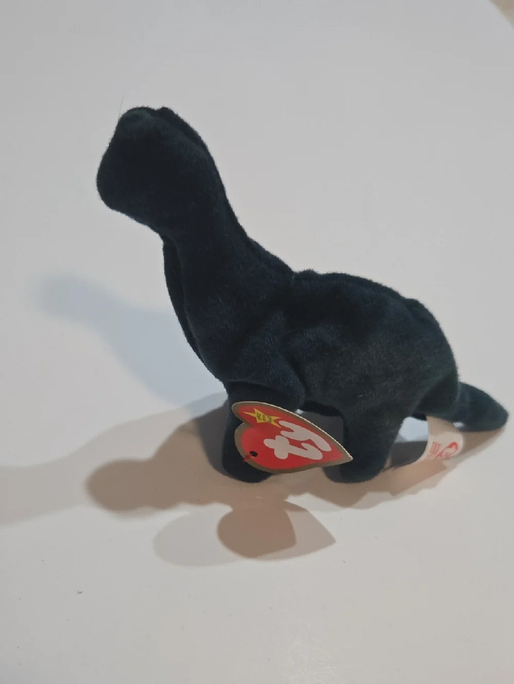 Bronty The Brontosaurus Ty Black Dinosaur Plush Cat Toy